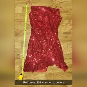 Red sequin/sparkle dress